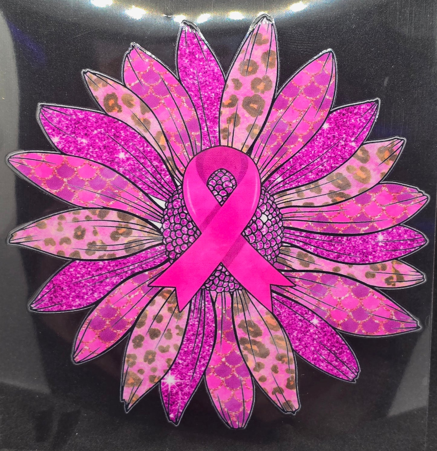 Breast Cancer Ribbon Flower