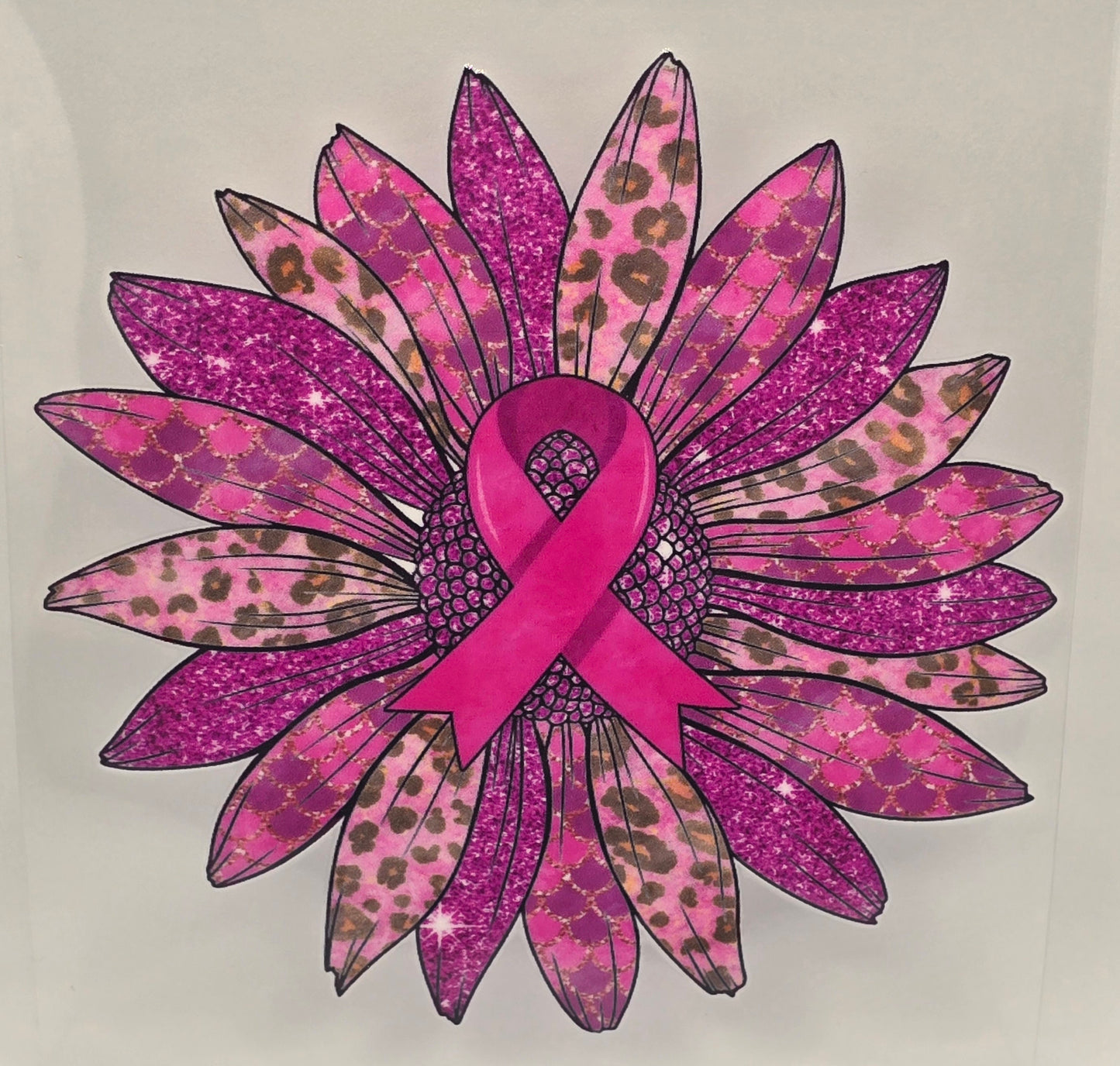 Breast Cancer Ribbon Flower